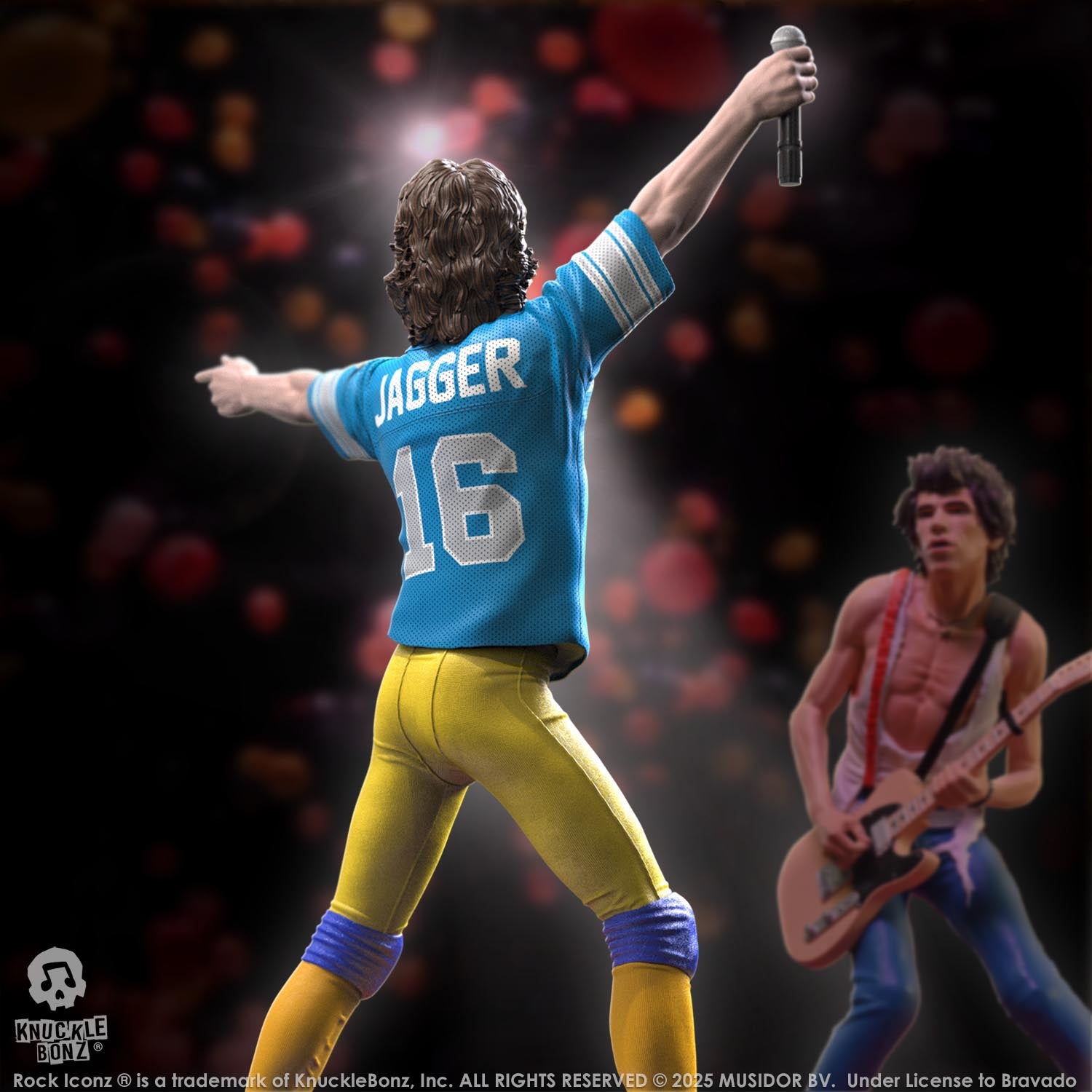 Rolling Stones Mick Jagger US Tour '81 (Blue Jersey) KnuckleBonz Statue